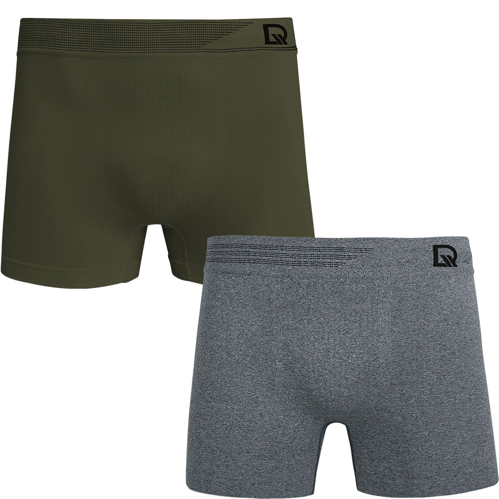 Kit 2 Cuecas Boxer Sem Costura
