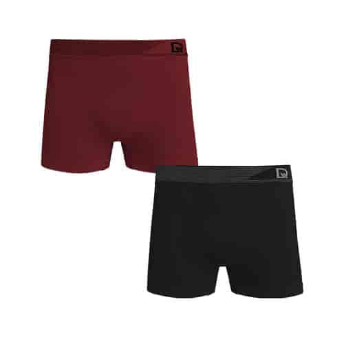 Kit 2 Cuecas Boxer Sem Costura